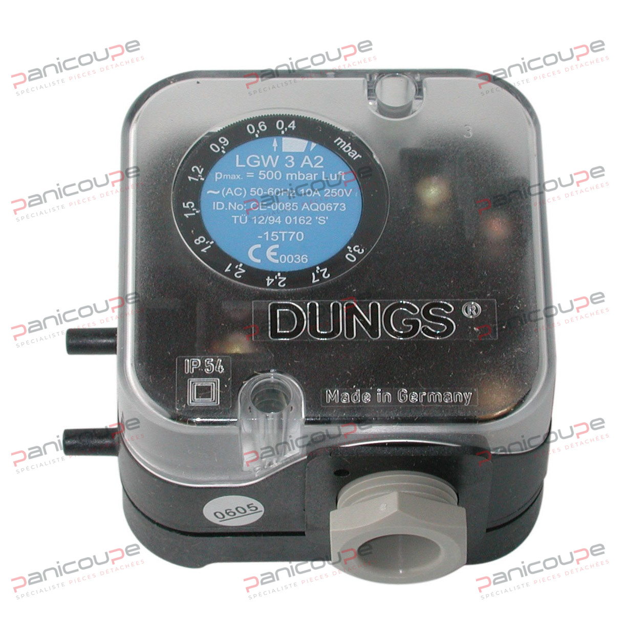 PRESSURE SWITCH DUNGS LGW3A2 0.4 TO 3 MBAR product photo