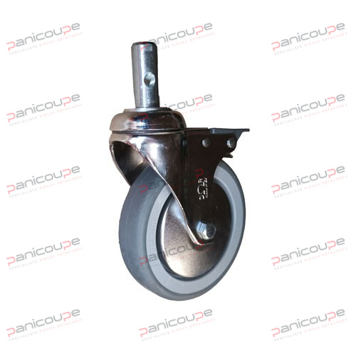 SWIVEL CASTOR ZINC ROUND STUD 125 WITH BRAKE product photo