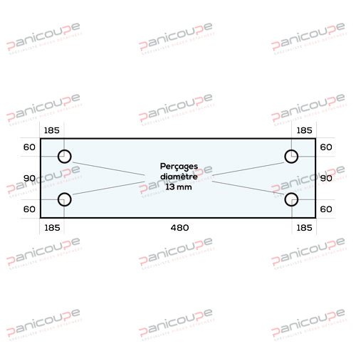 OVEN GLASS 850x210MM product photo