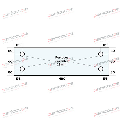 OVEN WINDOW 710 X 210 MM WITH SERIGRAPHY product photo