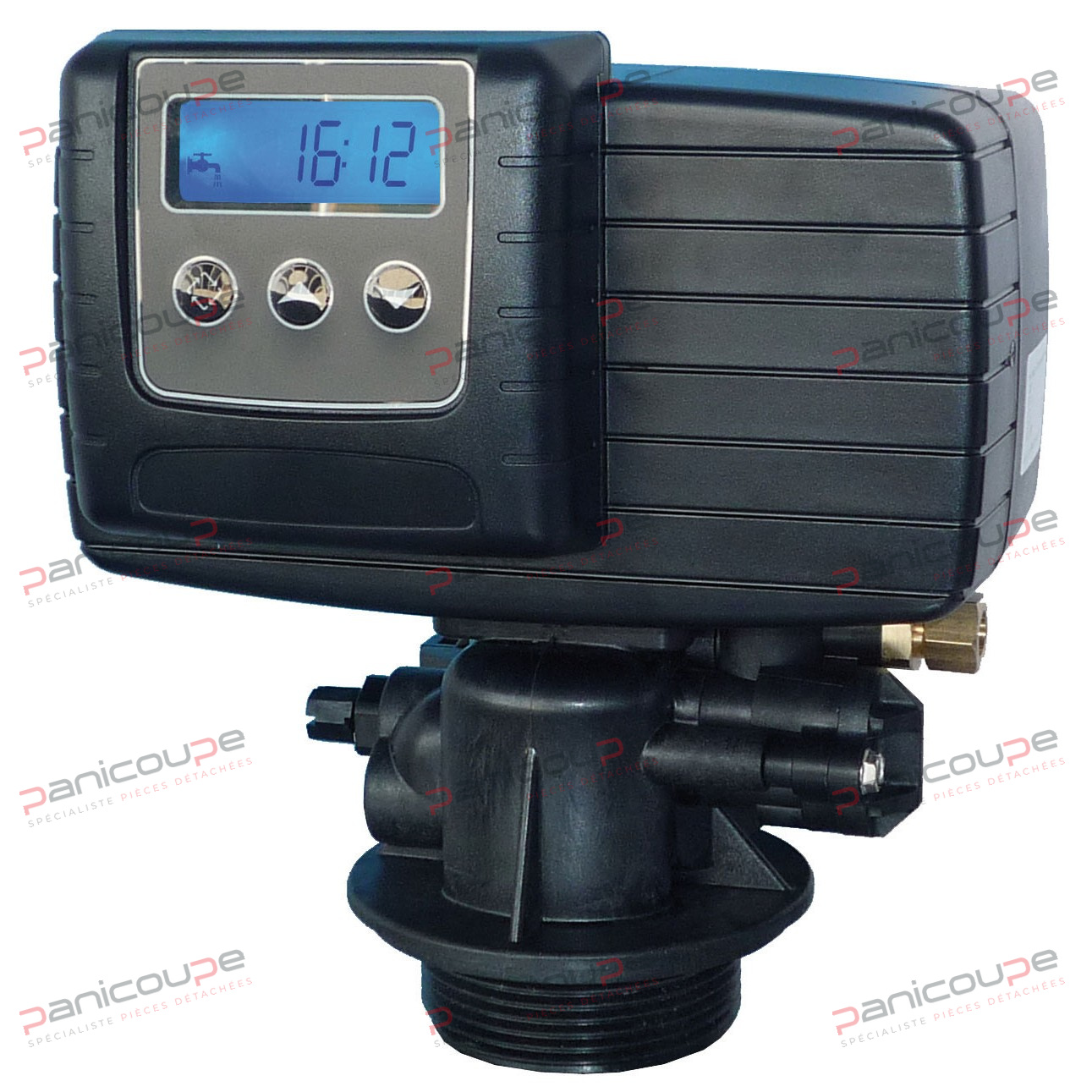 Shipment by courier (48/72h delivery time)<BR/>Fully automatic volumetric unit with maintenance-free FLECK 5600 SXT head. Delivered fully assembled and pre-adjusted, it requires only a water inlet, drain and power supply. Extremely economical in terms of electricity, water and salt consumption: the volumetric head triggers regeneration according to actual water consumption, so there's no risk of hard water in the event of high punctual consumption, and no unnecessary salt consumption in the event of low punctual consumption. One-piece body (resin tank integrated into salt tank). Insensitive to corrosion thanks to the use of synthetic materials. Technical specifications :<BR/><BR/>Adjustment screw for desired final TH hardness. Manual regeneration button.<BR/><BR/>Time setting and display on front panel.<BR/><BR/>Water connection to bronze bypass (1'' female inlet and outlet).<BR/><BR/>Drain connection for hose Ø int. 14 mm.<BR/><BR/>Power supply 230 V single-phase, power 5 W.<BR/><BR/>Dimensions : Width 250 mm Depth 500 mm Height 520 mm.<BR/><BR/>Ref : AD20LRVOL : Salt capacity : 75 kg, Salt consumption per regeneration : 3.0 kg, Height (mm) : 1140, Resin volume : 20litres, Width (mm) : 320, Depth (mm) : 500 20-LITER MONOBLOC VOLUMETRIC SOFTENERS product photo