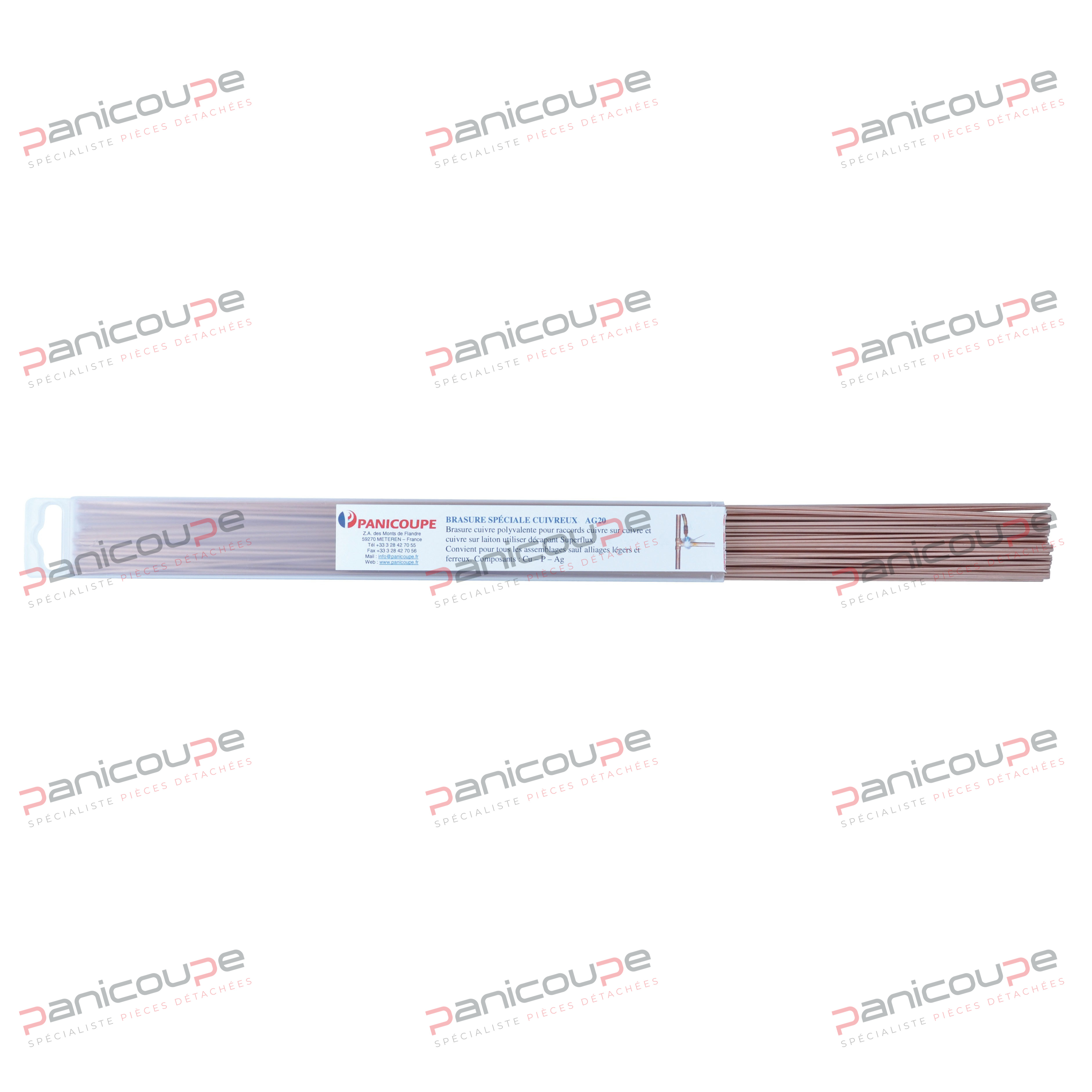 SELF-STRIPPING PHOSPHORUS COPPER BRAZING ALLOY 2% SILVER - BARE - &Oslash; 2 MM product photo