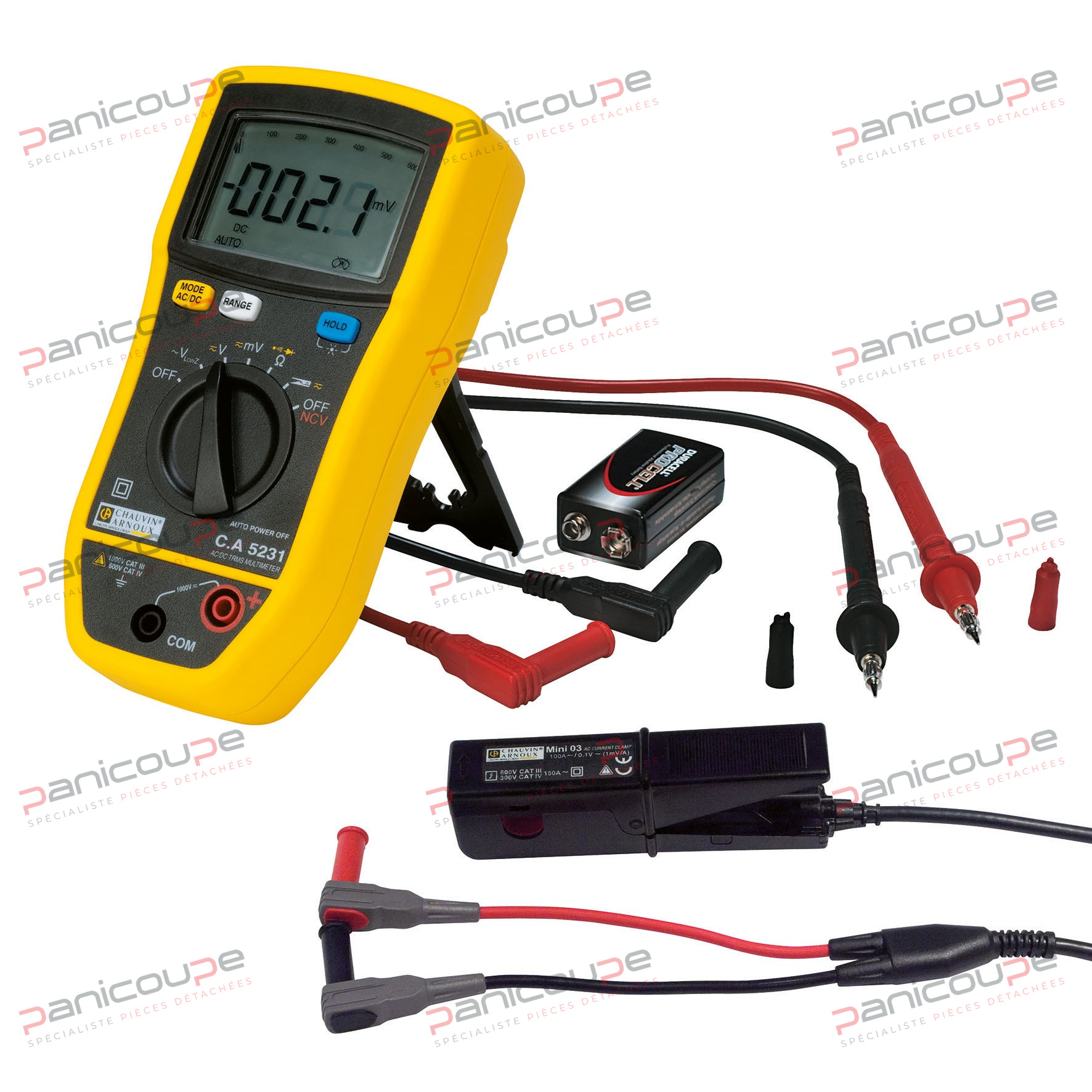 CHAUVIN ARNOUX CA5231 DIGITAL MULTIMETER + MINI03 CURRENT CLAMP product photo