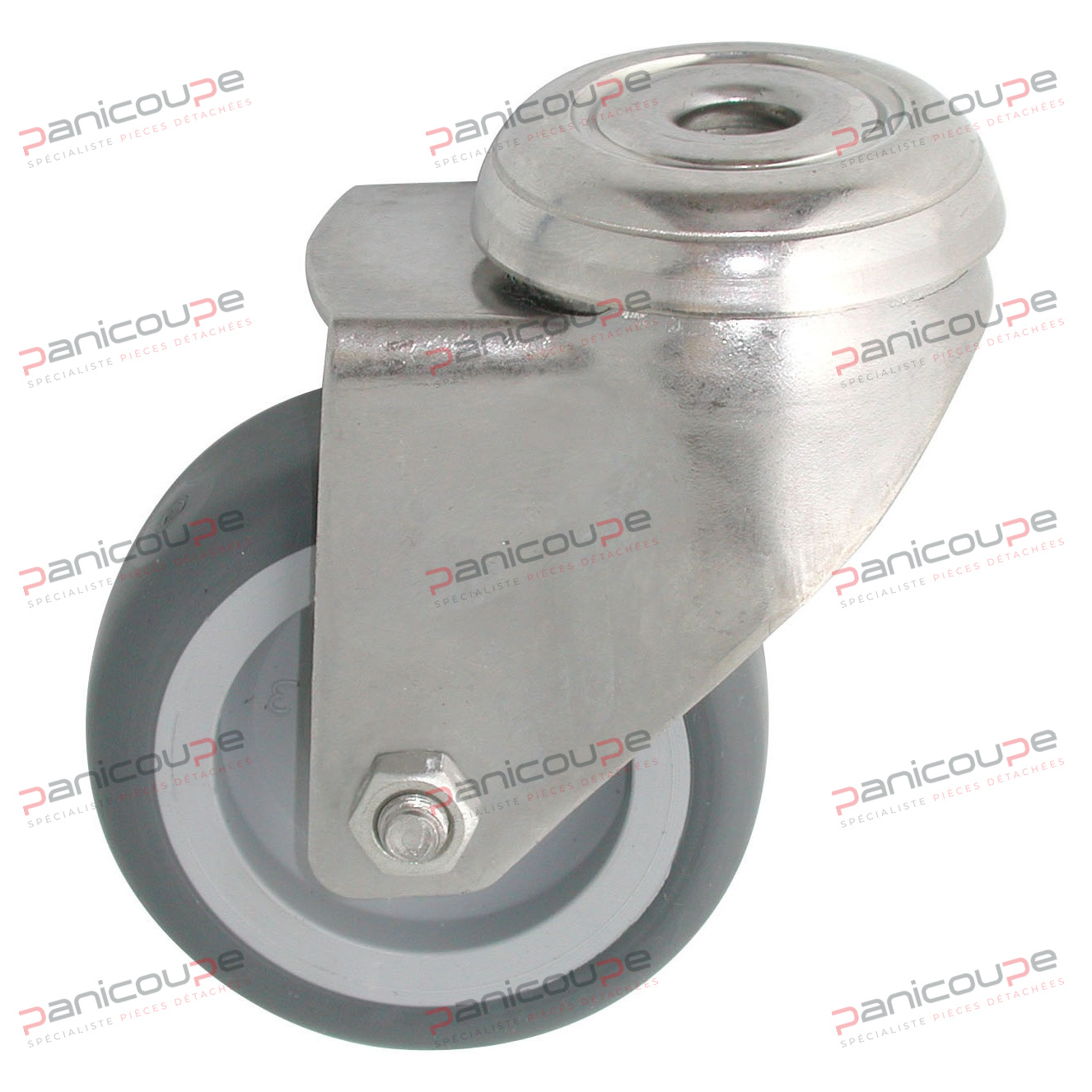 LOW-HEIGHT SWIVEL CASTOR STAINLESS STEEL CLEVIS product photo