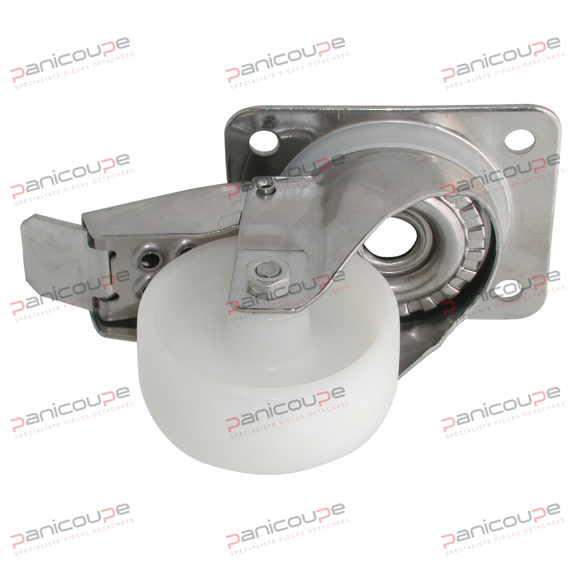 ROULETTE POLYPROPYLENE PIVOTANTE FREIN CHAPE INOX product photo