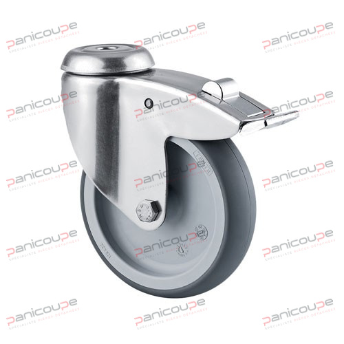 SWIVEL CASTORS WITH STAINLESS STEEL EYE WITH BRAKE DIAM 75 product photo