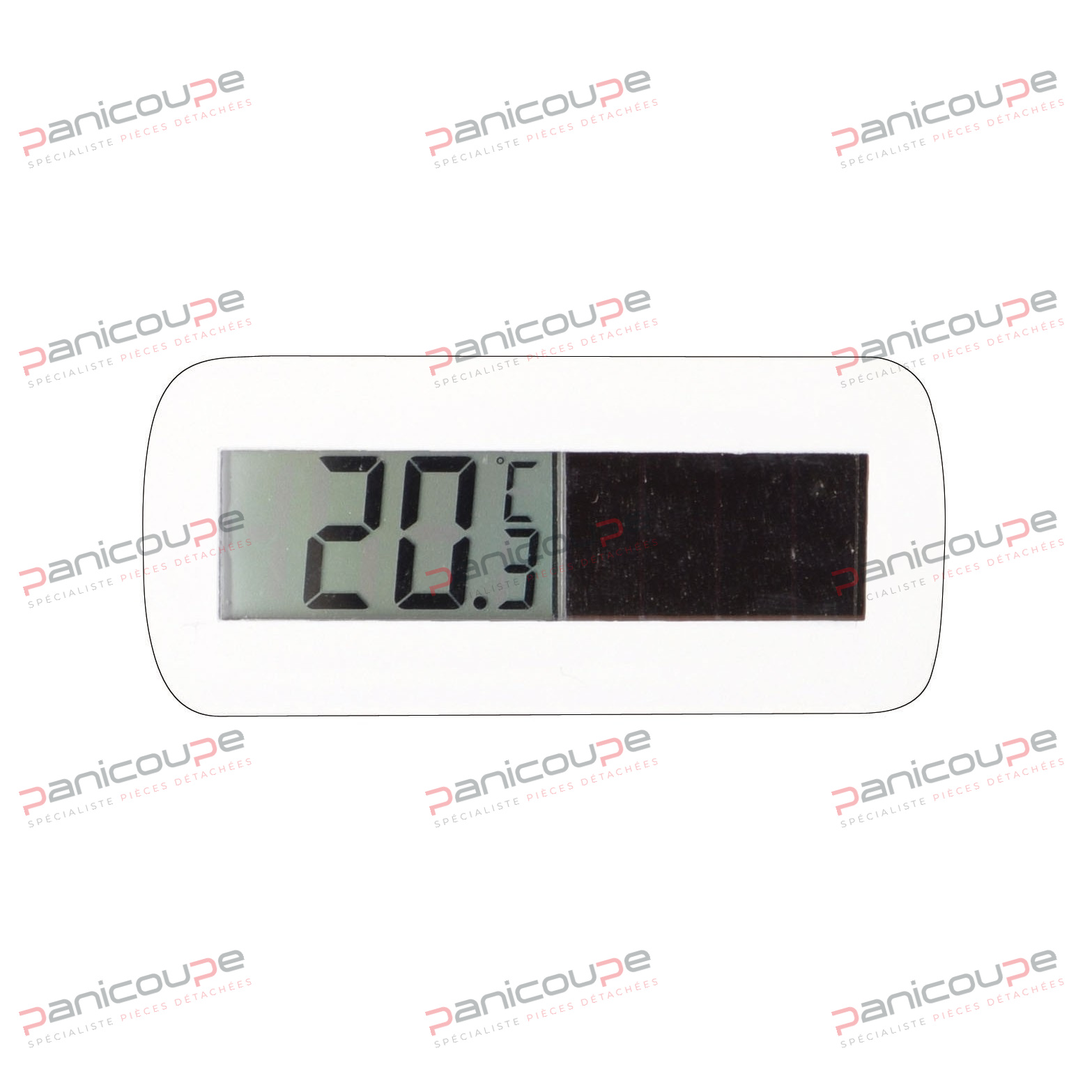 SOLAR-POWERED LCD DIGITAL THERMOMETER (BATTERY-FREE) product photo