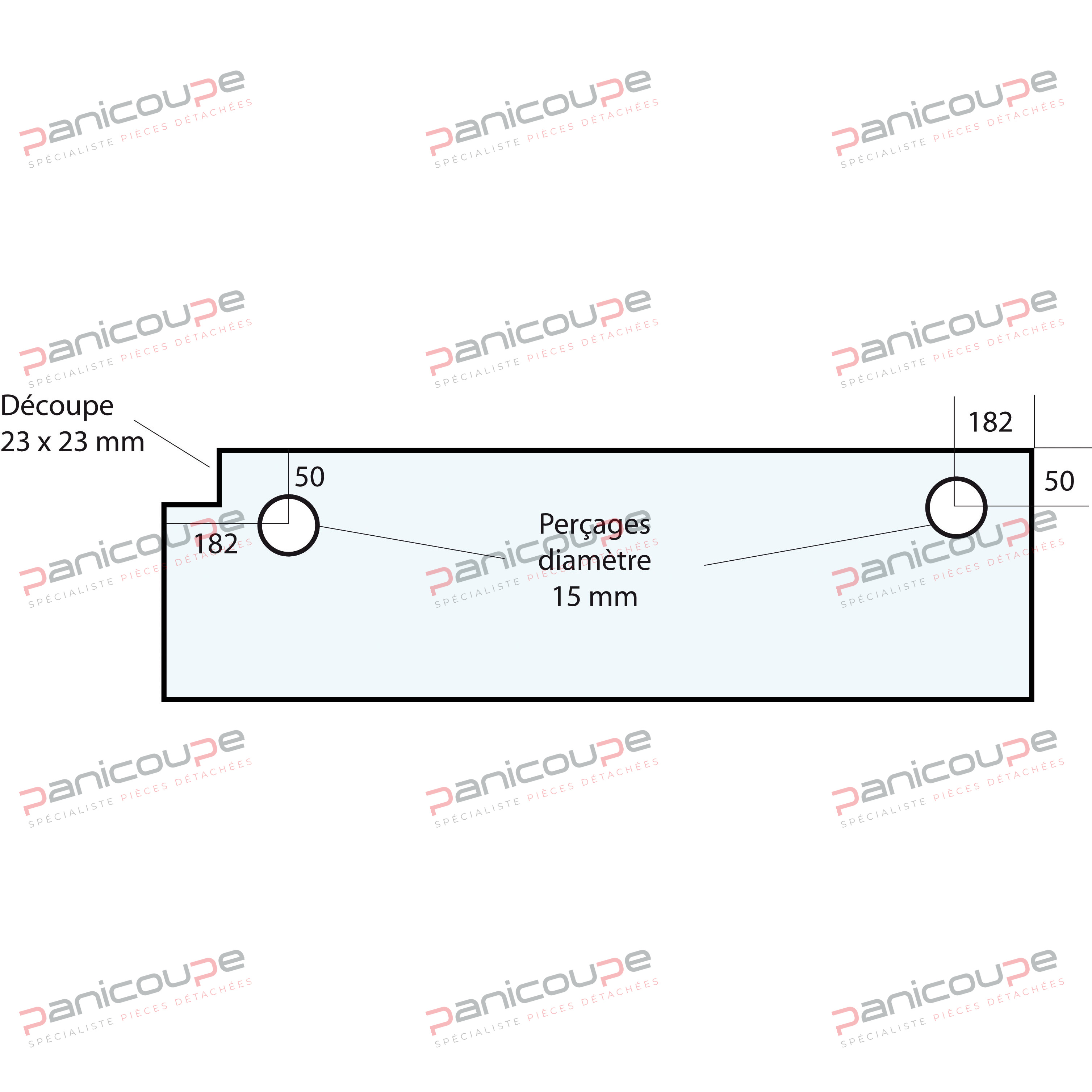 GLASS 715 X 200 X 5 MM - VF11 product photo