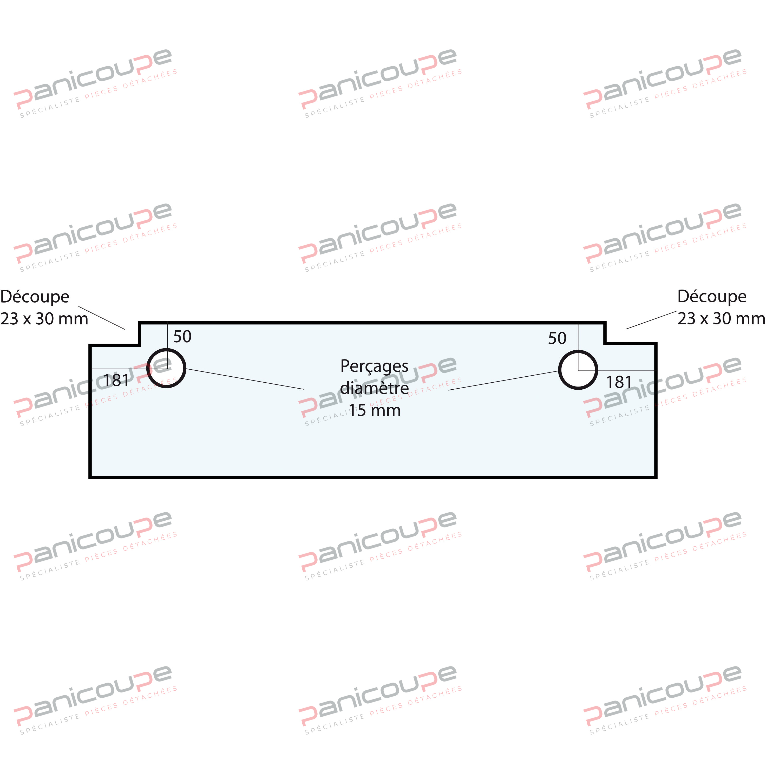 GLASS 711 X 200 X 5 MM - VF13 product photo