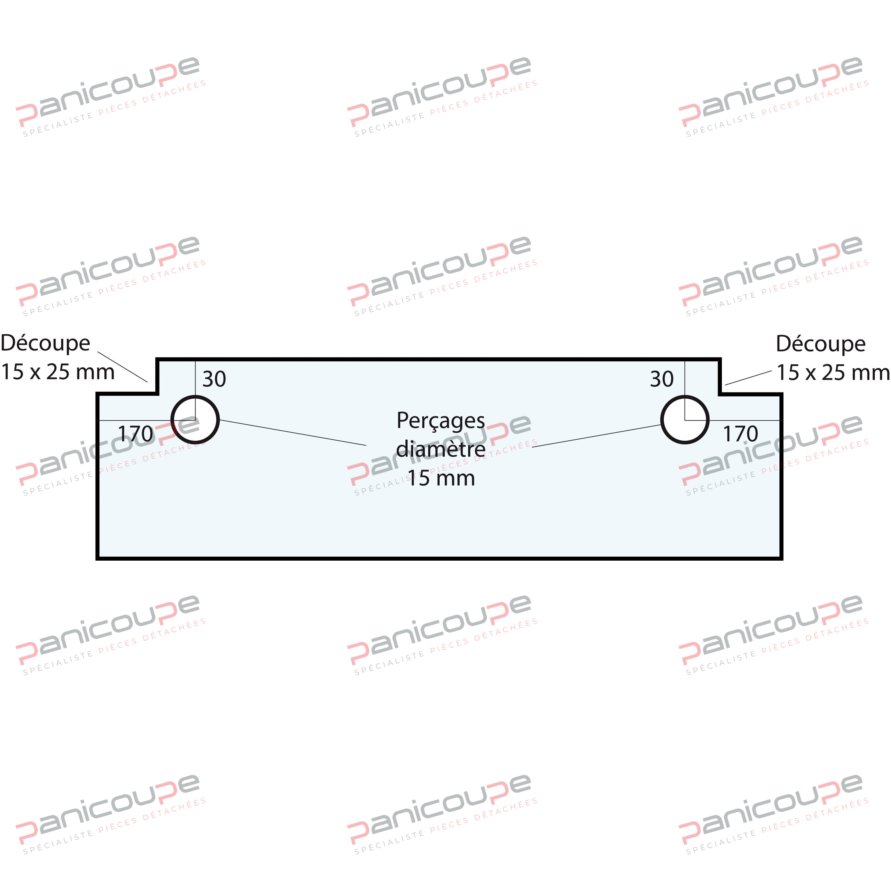 GLASS 684 X 218 X 6 MM - VF17 product photo