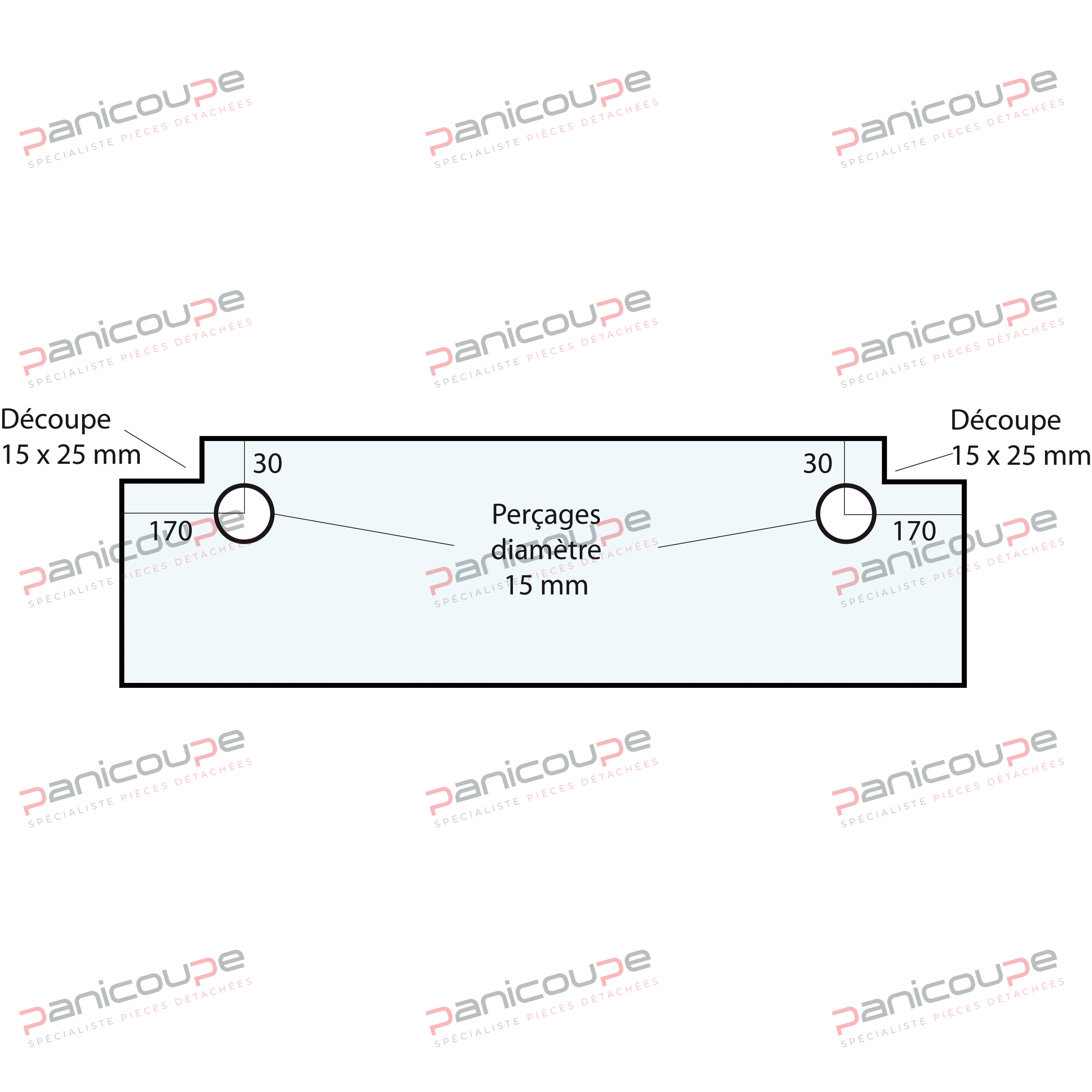 GLASS 684 X 268 X 6 MM - VF18 product photo
