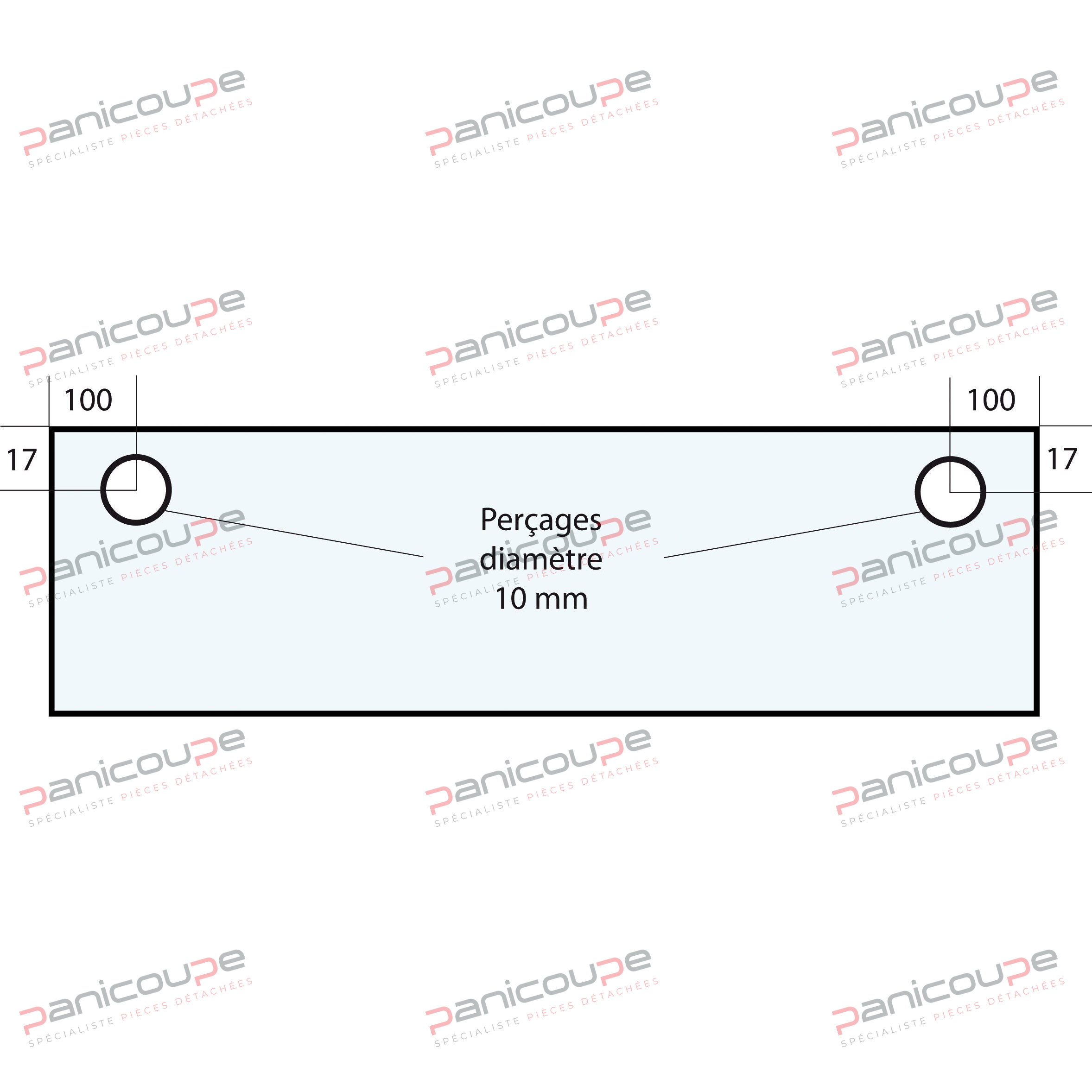 GLASS 720 X 190 X 6 MM - VF19 product photo