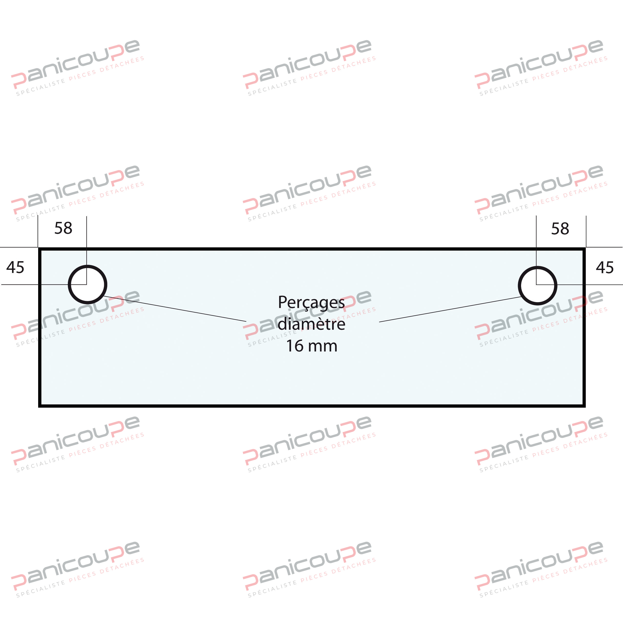 GLASS 756 X 210 X 5 MM - VF1 product photo
