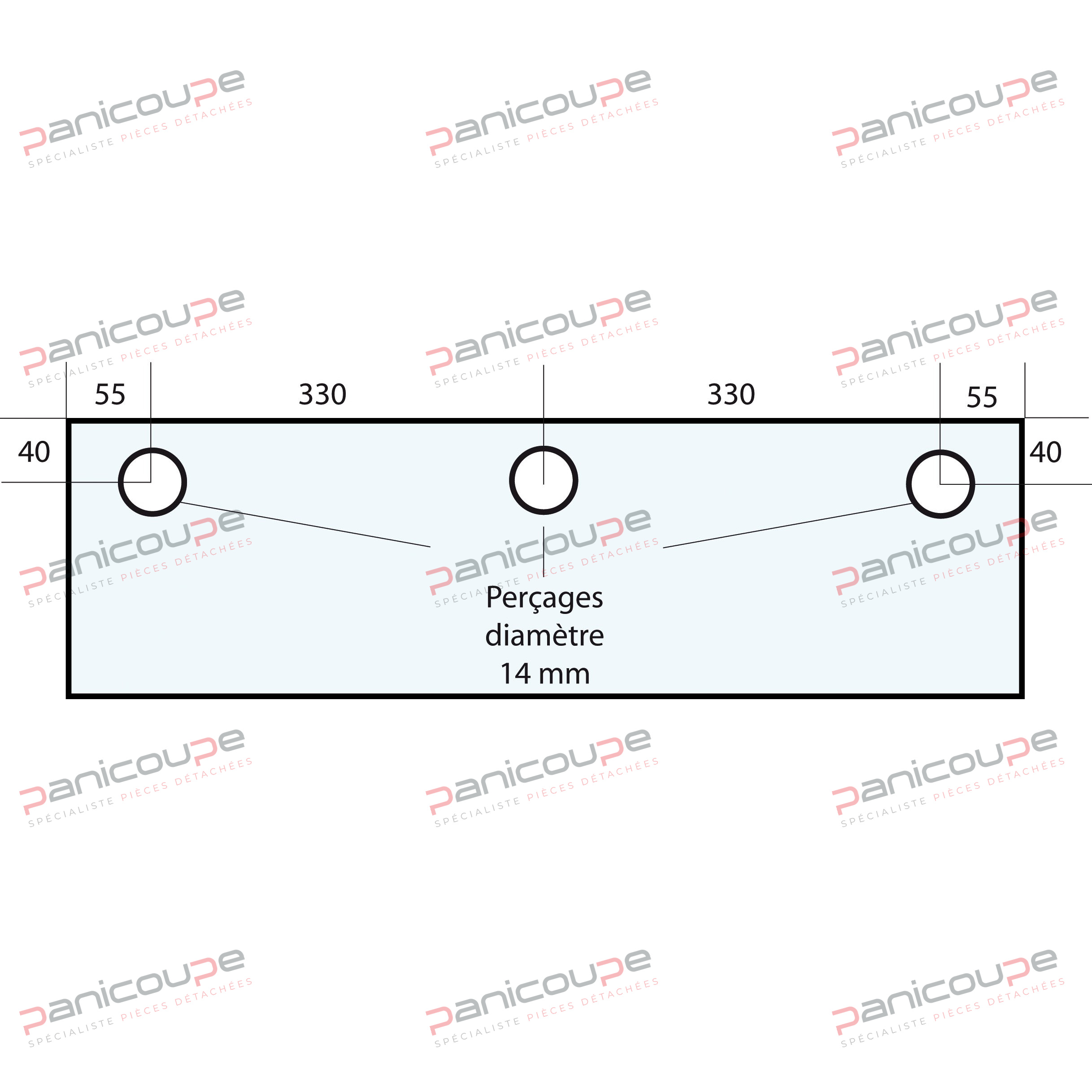 GLASS 770 X 250 X 10 MM - VF26 product photo