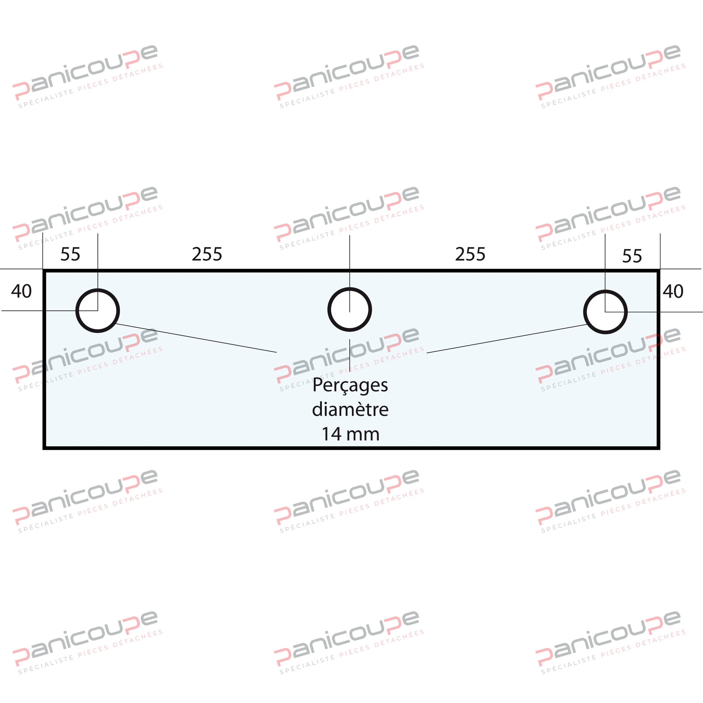 GLASS 620 X 250 X 10 MM - VF27 product photo