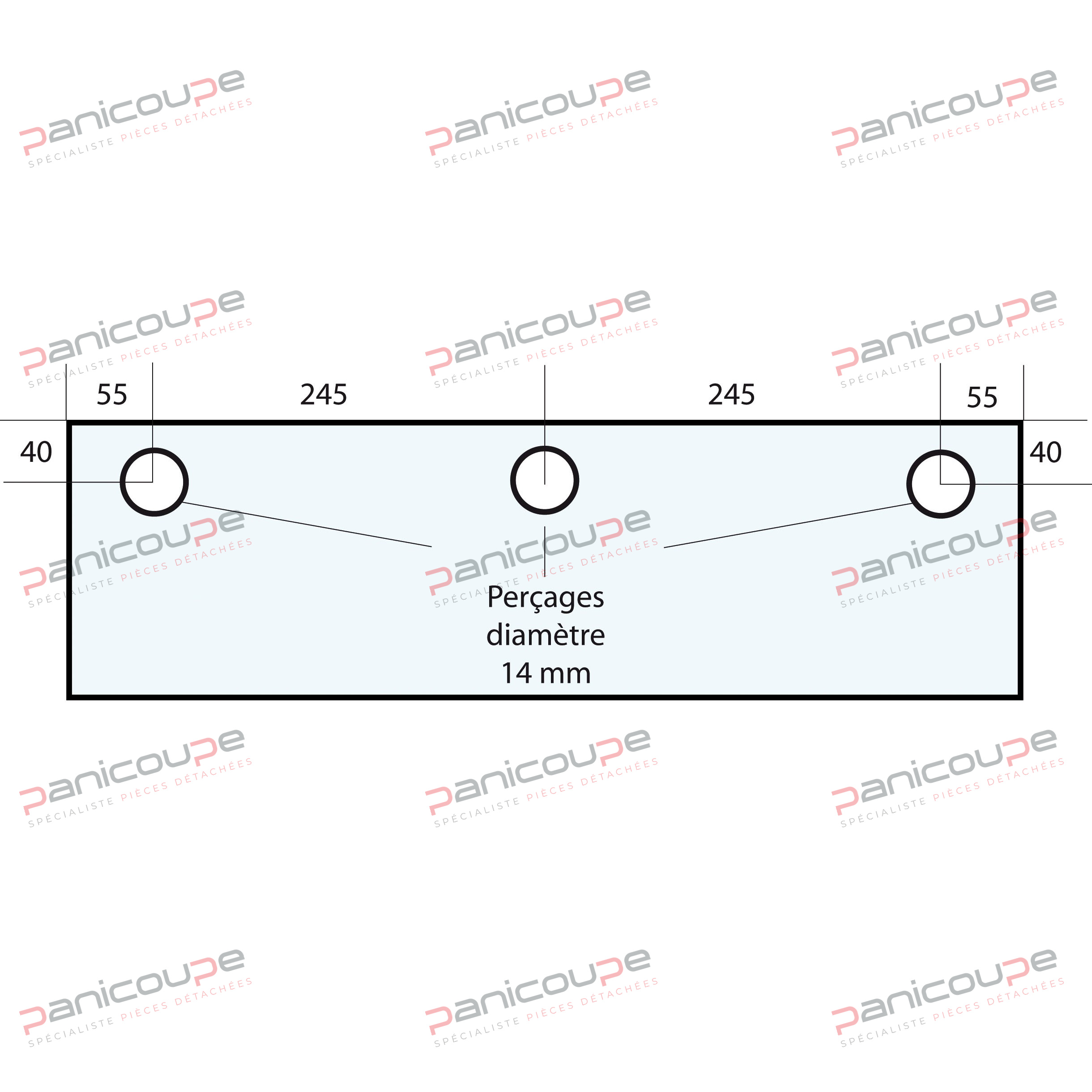 GLASS 600 X 210 X 10 MM - VF28 product photo