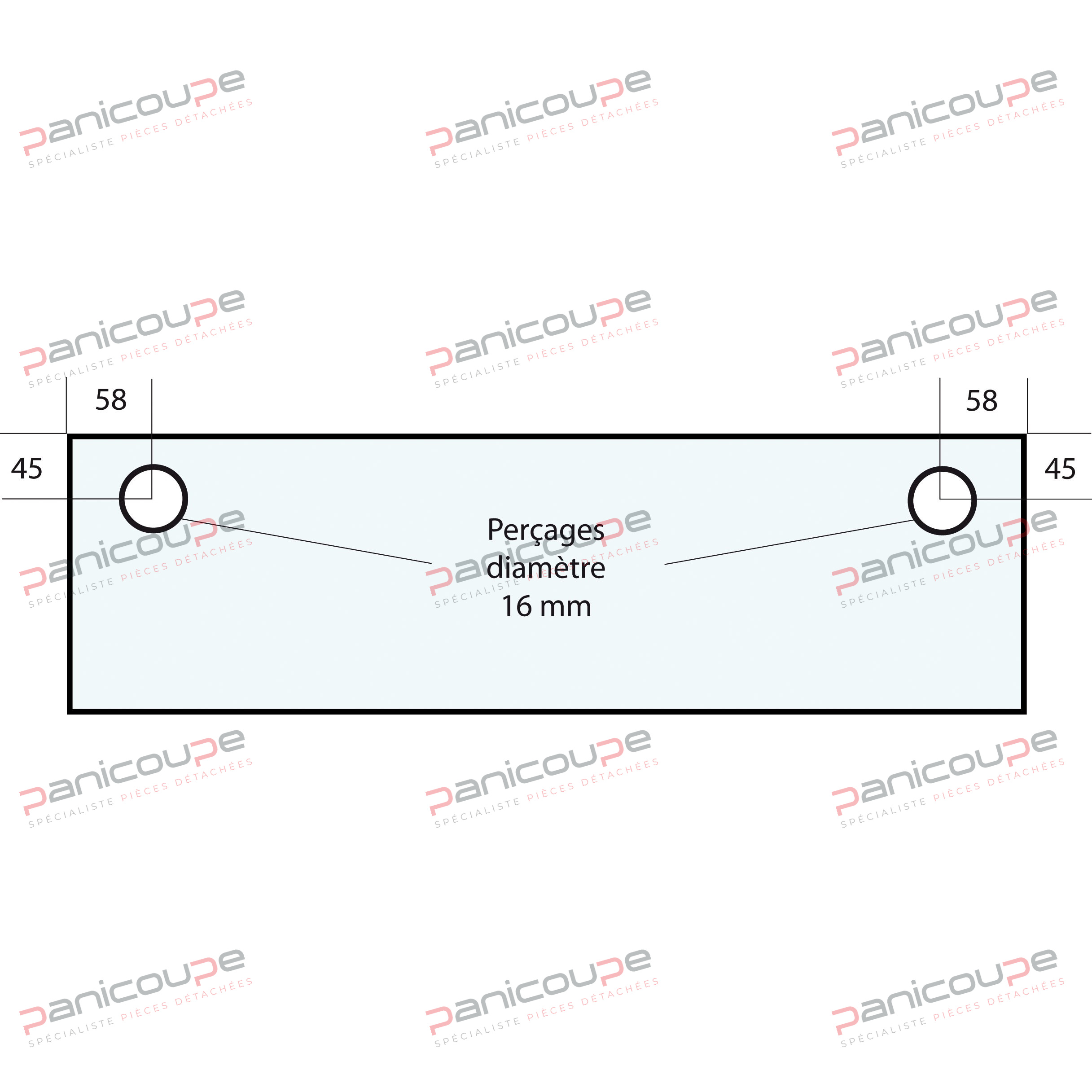 GLASS 756 X 270 X 5 MM - VF2 product photo