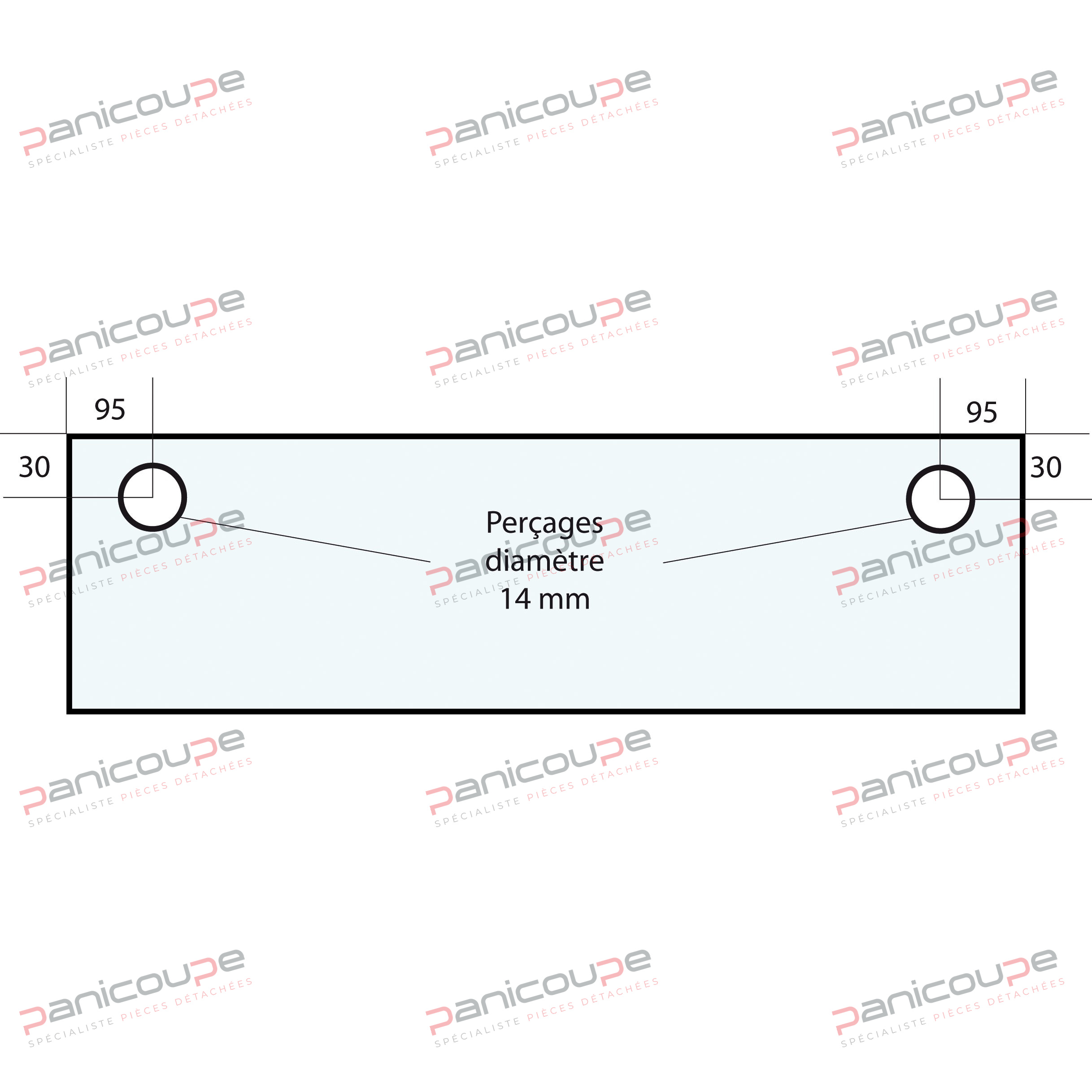 GLASS 755 X 230 X 6 MM - VF30 product photo