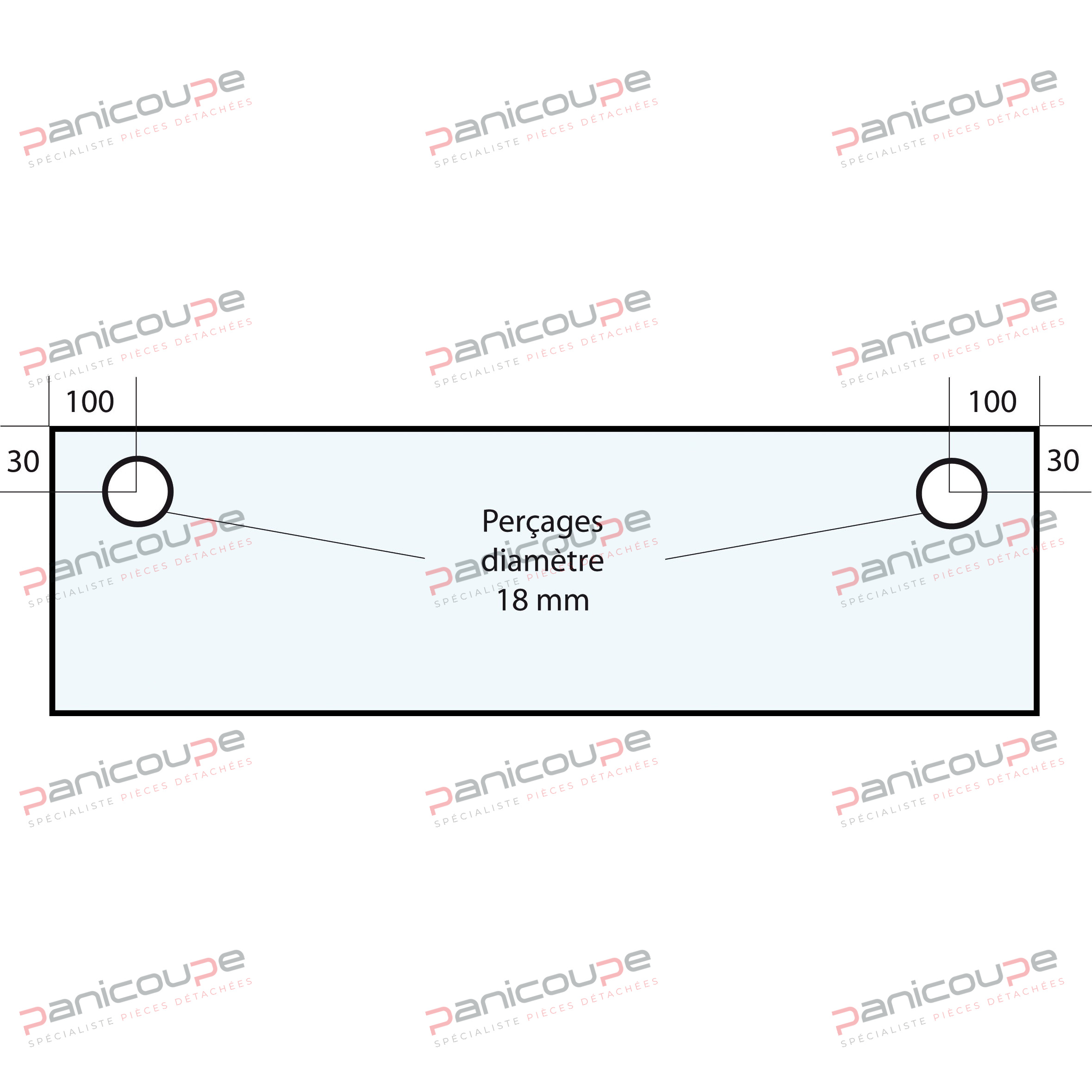 GLASS 865 X 250 X 5 MM - VF31 product photo