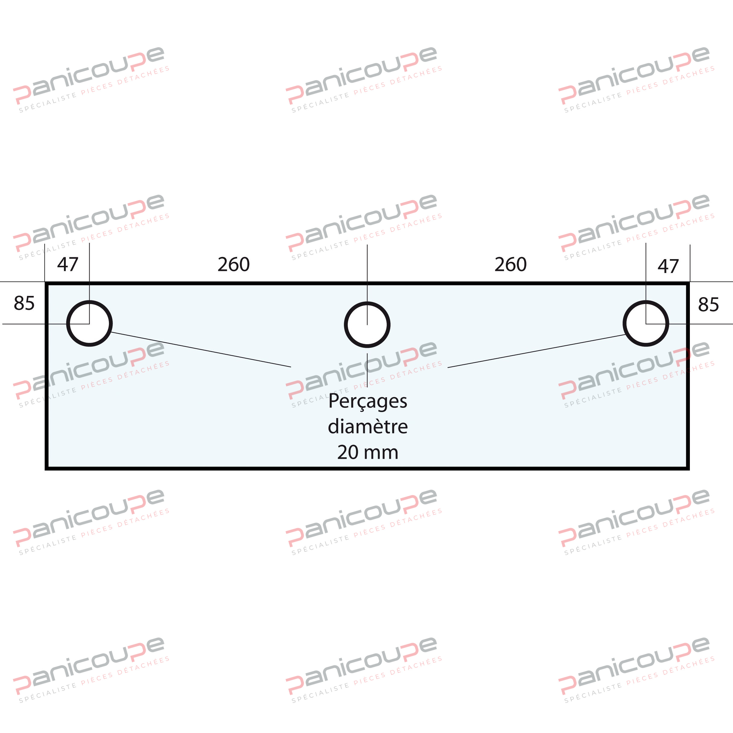 GLASS 614 X 330 X 10 MM - VF35 product photo