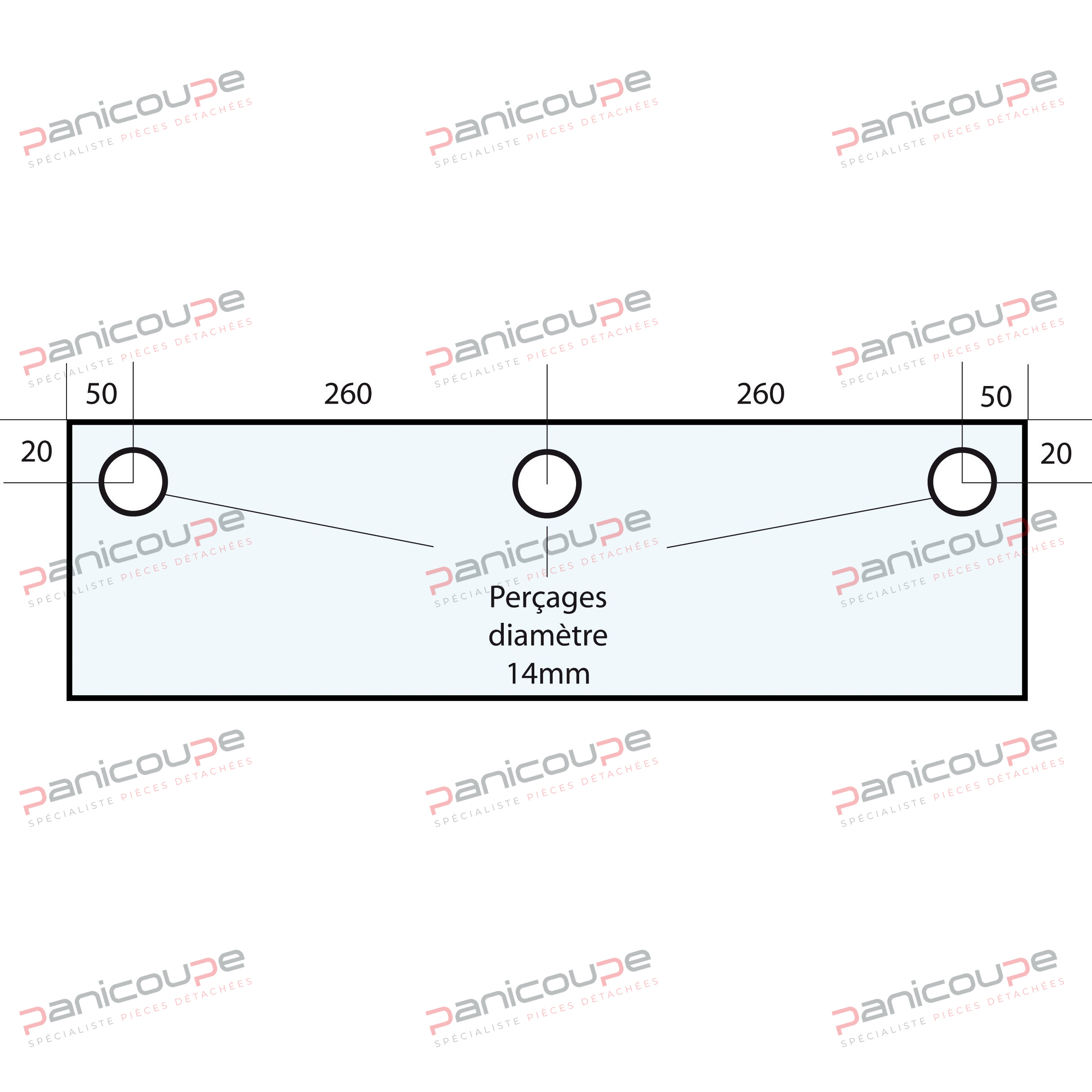 GLASS 620 X 282 X 10 MM - VF36 product photo