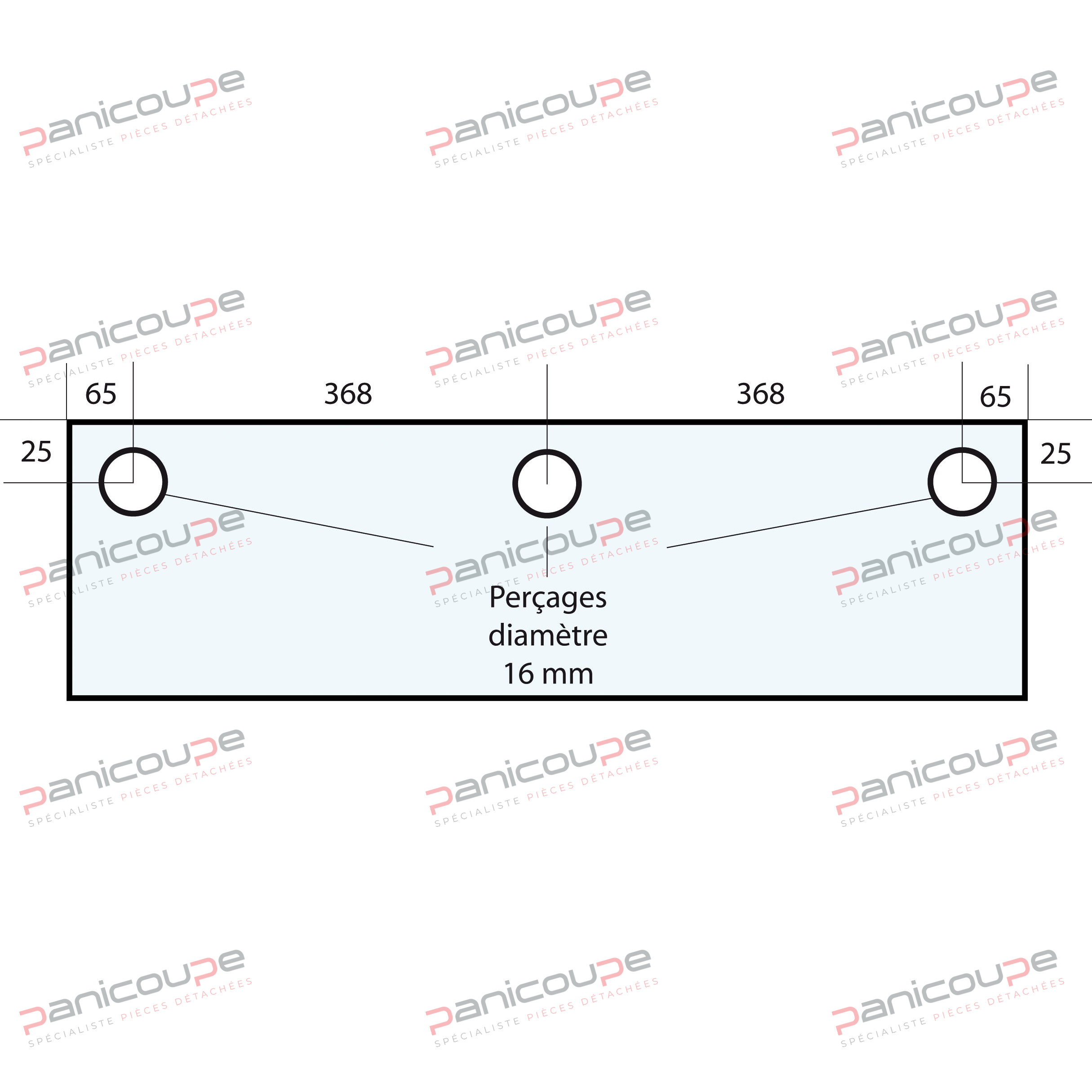 GLASS 866 X 300 X 8 MM - VF40 product photo