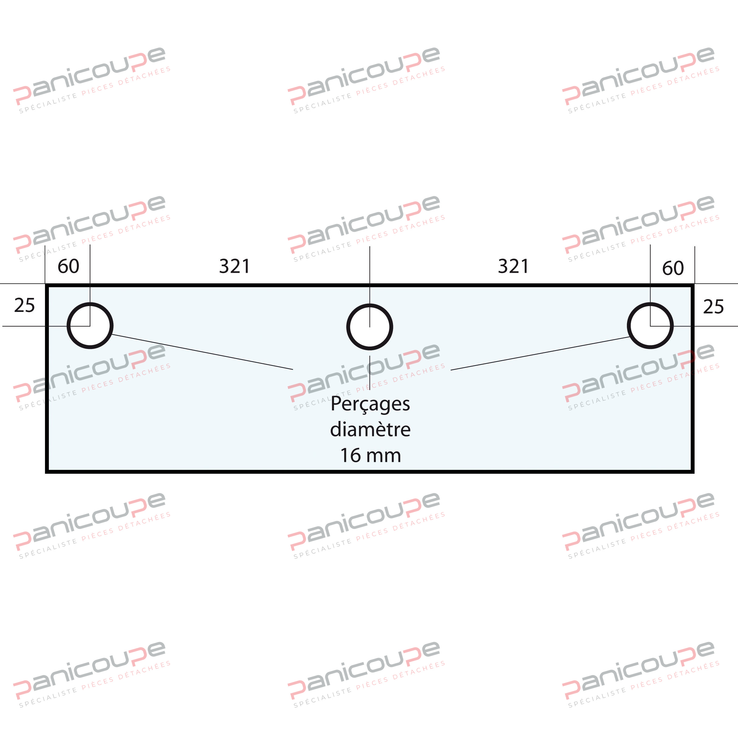 GLASS 762 X 270 X 8 MM - VF46 product photo