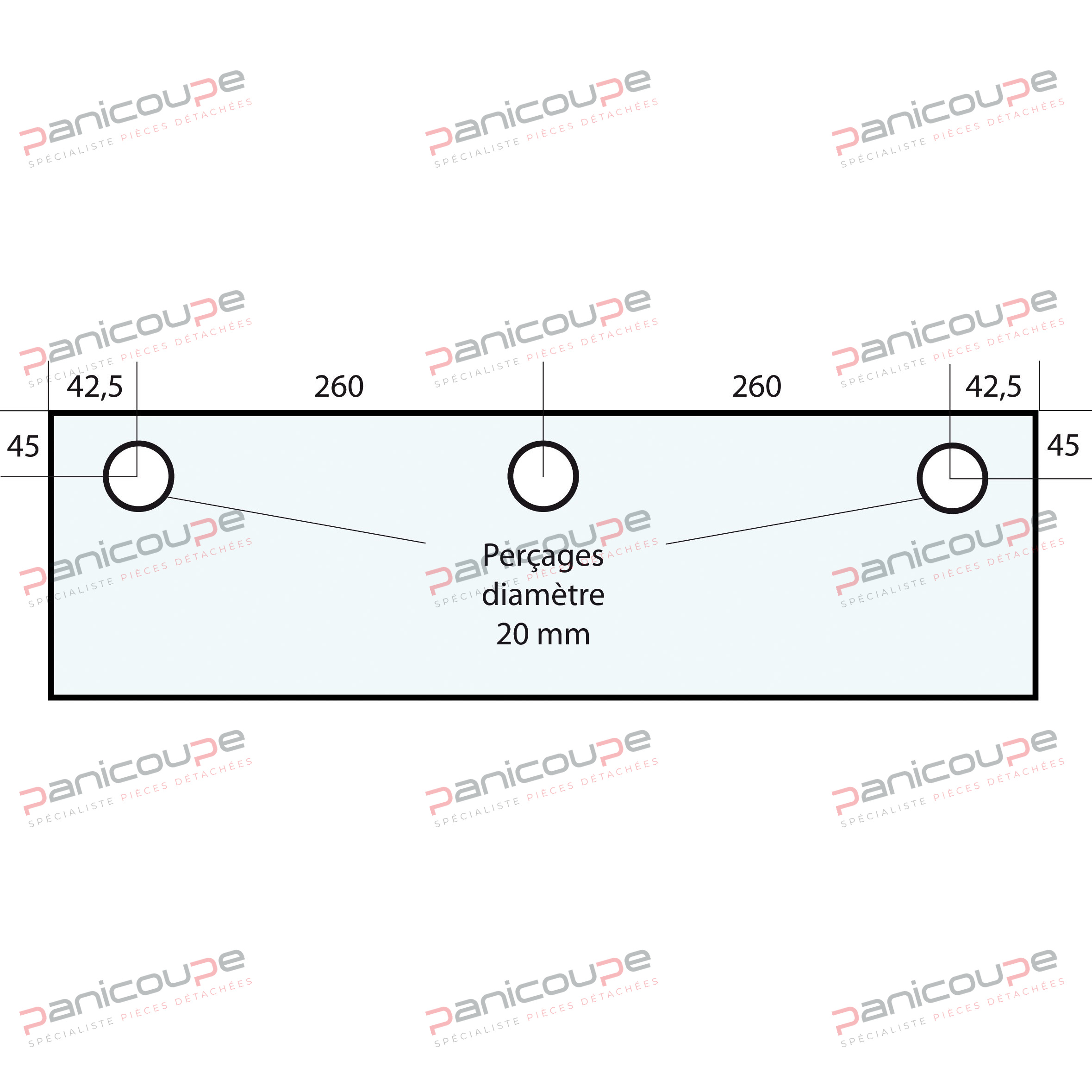 GLASS 605 X 300 X 10 MM - VF60 product photo