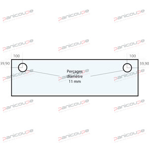 GLASS 635 x 192 x 6 mm - VF61 product photo