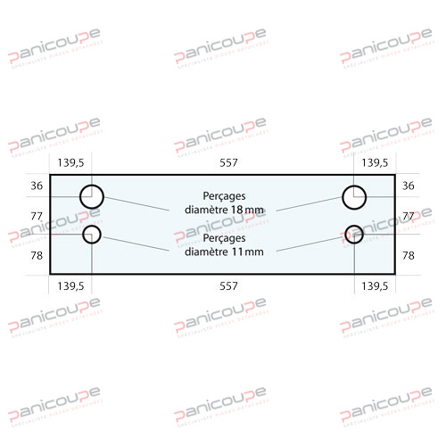 GLASS 836 X 191 X 6 MM - VF70 product photo