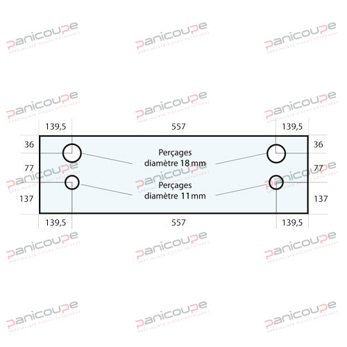 GLASS 836 X 250 X 6 MM - VF71 product photo