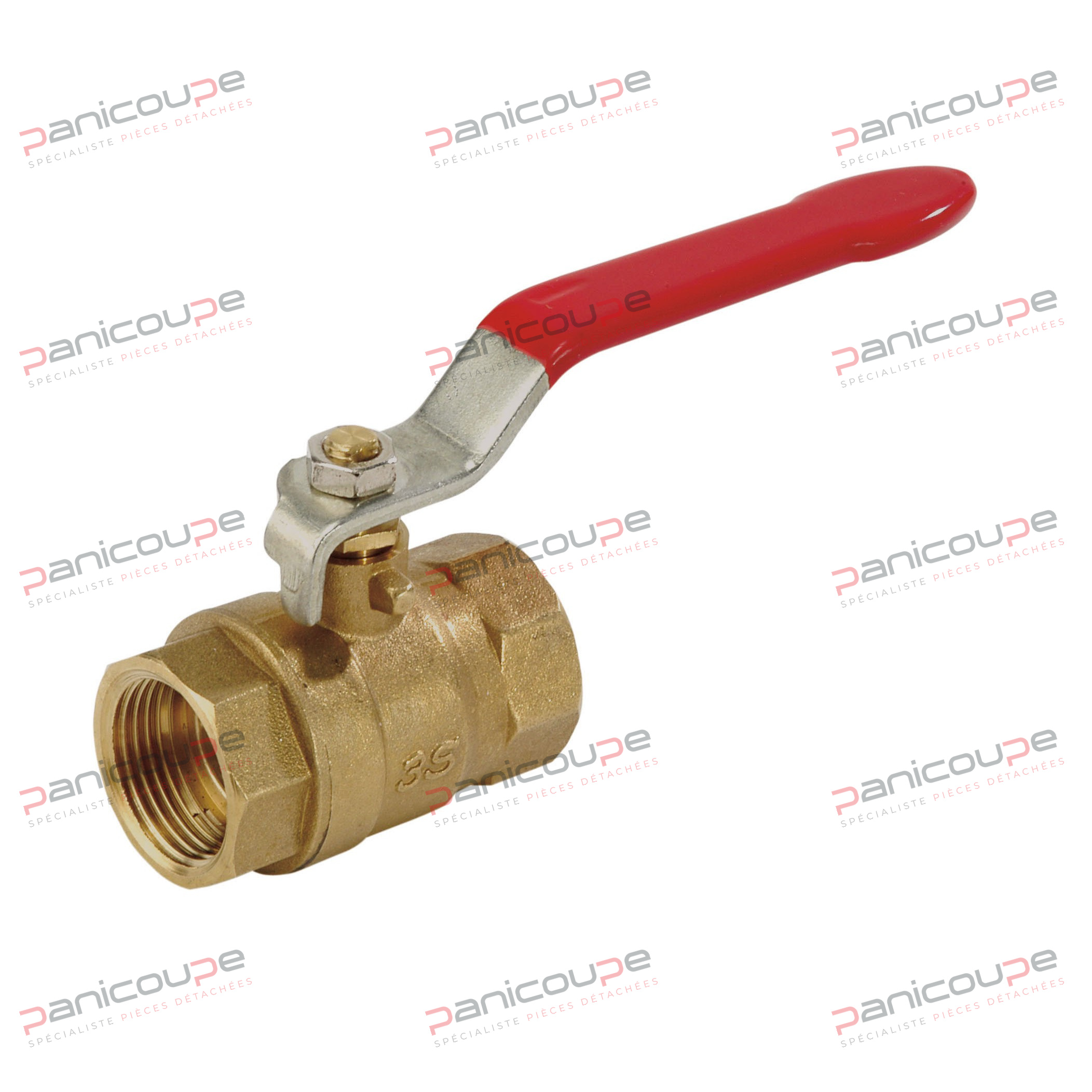 VANNES &Agrave; SPHERE LAITON FEMELLE/FEMELLE POIGNEE PLATE product photo