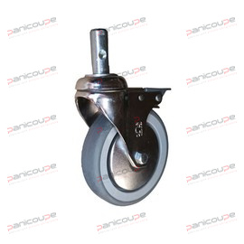 SWIVEL CASTOR ZINC ROUND STUD 125 WITH BRAKE product photo
