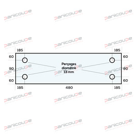 OVEN GLASS 850x210MM product photo