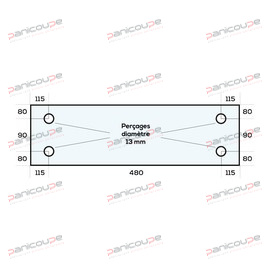OVEN WINDOW 710 X 210 MM WITH SERIGRAPHY product photo