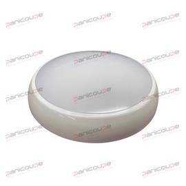 Wall or ceiling mounting Lifetime 25000 hours - Wattage 15 W - 1000 Lm. Voltage 240 V - LED transformer included - White finish. IP65 RATING<BR/>LED LUMINAIRES for shops, offices, homes, workshops...<BR/>180° angle of detection<BR/>Detection distance 1-8m (radii), adjustable<BR/>Switch-on time 8 sec to 12 min, adjustable<BR/>Switch-on value: 2, 10, 25, 50 lux or off<BR/>Dim: 325, Thick. 100 mm 2D LED WALL LIGHT FOR POSITIVE COLD product photo
