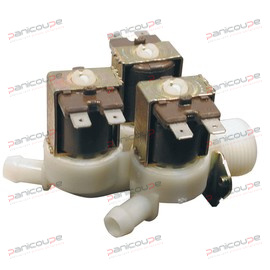 STRAIGHT SOLENOID VALVE PLASTIC BODY 3-WAY 180 DEGREES 13 MM product photo
