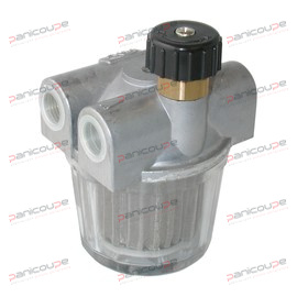 DOUBLE FUEL FILTER 3/8 BOWL TRANSPARENT WITH STOPCOCK product photo