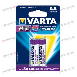 BLISTER PACK 2 LITHIUM AA BATTERIES - 1.5 V product photo
