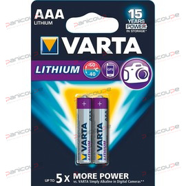 BLISTER PACK 2 LITHIUM AAA BATTERIES - 1.5 V product photo