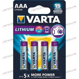BLISTER PACK OF 4 LITHIUM AAA BATTERIES - 1.5 V product photo