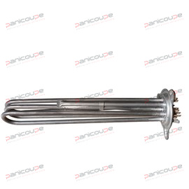 Plunge length: 320 mm<BR/>72 mm outer flange diameter with bulb protector<BR/>Power: 6000W<BR/>Power supply: 220/380V<BR/>Sold with 78 mm diameter gold gasket<BR/><BR/>Replaces part number RESISARI3 6000W HEATER FOR BOILER AND TANK product photo