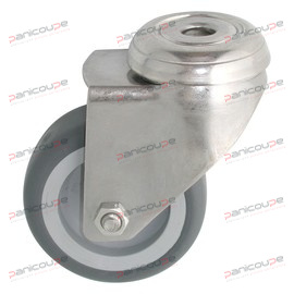 LOW-HEIGHT SWIVEL CASTOR STAINLESS STEEL CLEVIS product photo