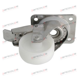 ROULETTE POLYPROPYLENE PIVOTANTE FREIN CHAPE INOX product photo