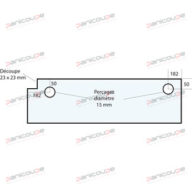 GLASS 715 X 250 X 5 MM - VF12 product photo