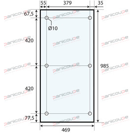 GLASS 985 X 469 X 5 MM - VF200 product photo