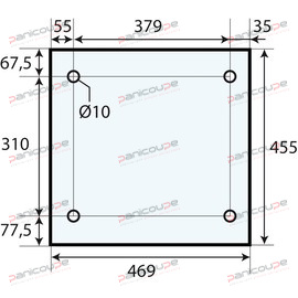 GLASS 455 X 469 X 5 MM - VF203 product photo