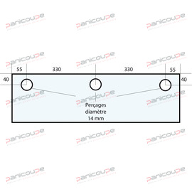 GLASS 770 X 250 X 10 MM - VF26 product photo