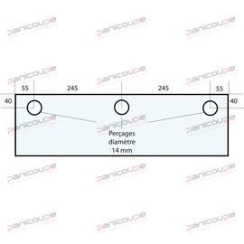 GLASS 600 X 210 X 10 MM - VF28 product photo