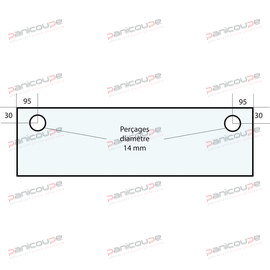 GLASS 755 X 230 X 6 MM - VF30 product photo